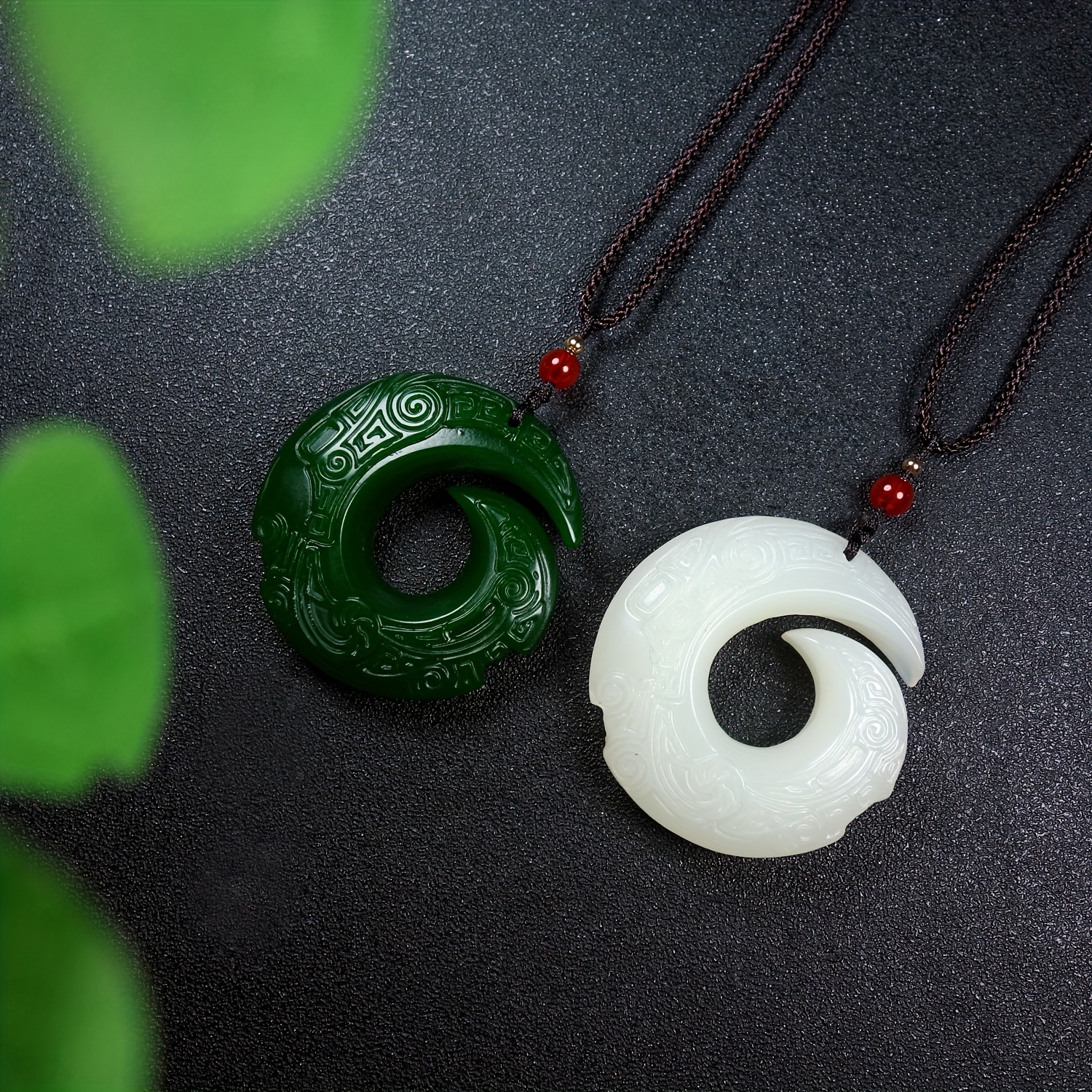 Natural Jade Necklace Good Luck Necklace Couple Gift Unisex